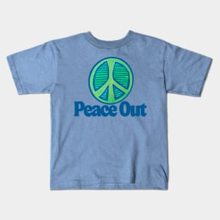 Peace Out Neon Peace Symbol Kids T-Shirt